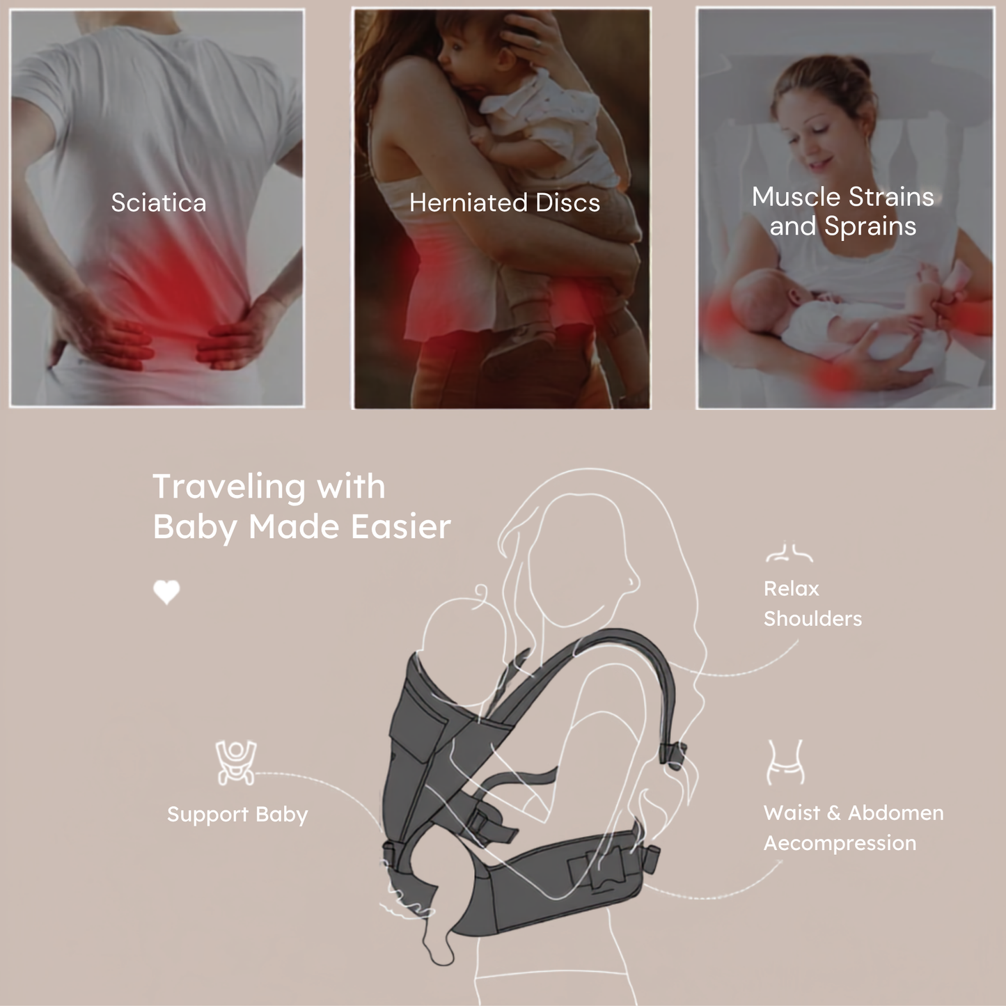 Buy One MomySnug® Hip Seat & Carrier — Free One Changing Pad