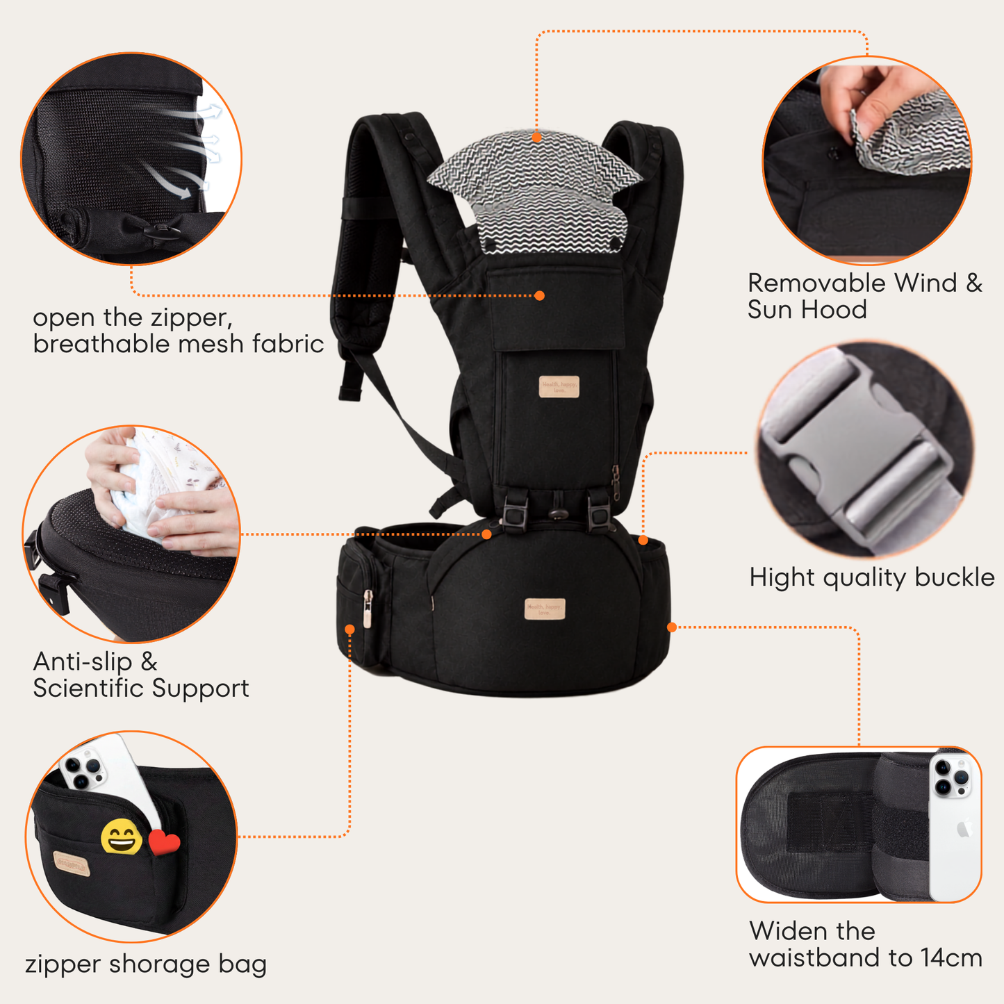 Buy One MomySnug® Hip Seat & Carrier — Free One Changing Pad